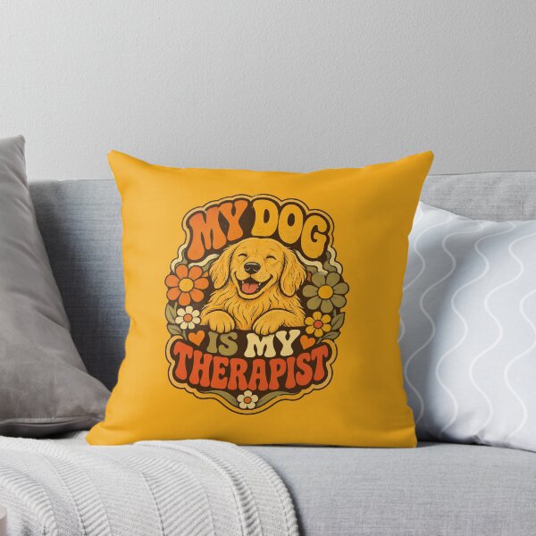 Item preview, My Dog Is My Therapist — Funny Retro Dog Lover Design designed and sold by Miauau Studio.
