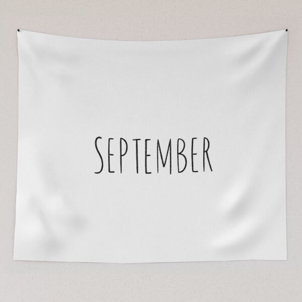 Item preview, Cute September Hand Lettered Typography Handwritten Monthly Artwork designed and sold by somimalikkk.