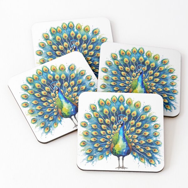 Item preview, Bright watercolor peacock designed and sold by AnnaHolyph.