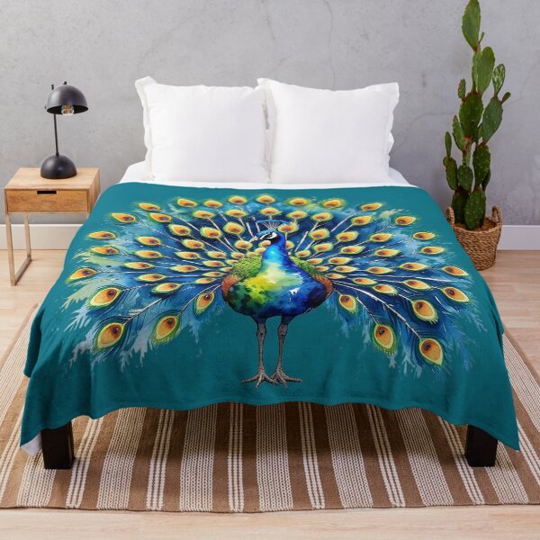 Item preview, Bright watercolor peacock designed and sold by AnnaHolyph.