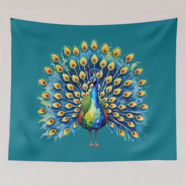 Item preview, Bright watercolor peacock designed and sold by AnnaHolyph.