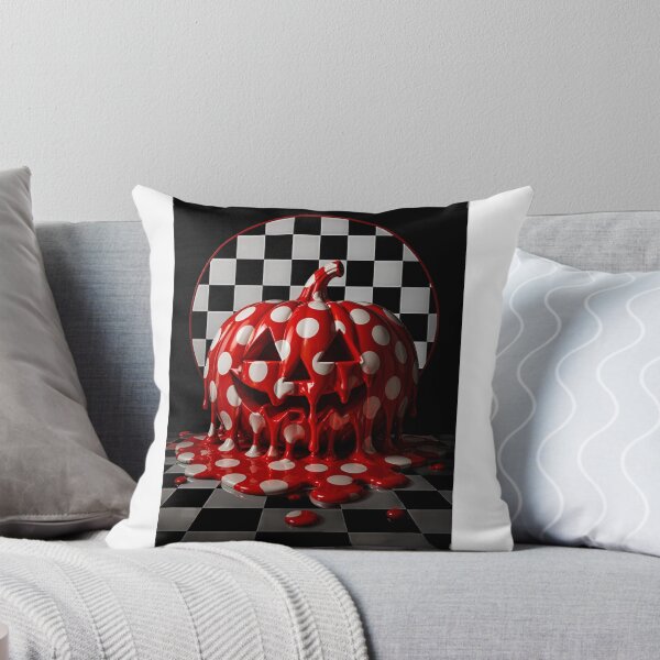 Item preview, Melting Polka Dot Pumpkin Halloween Pop Art designed and sold by YourColorsWall.