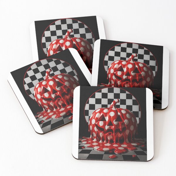 Item preview, Melting Polka Dot Pumpkin Halloween Pop Art designed and sold by YourColorsWall.