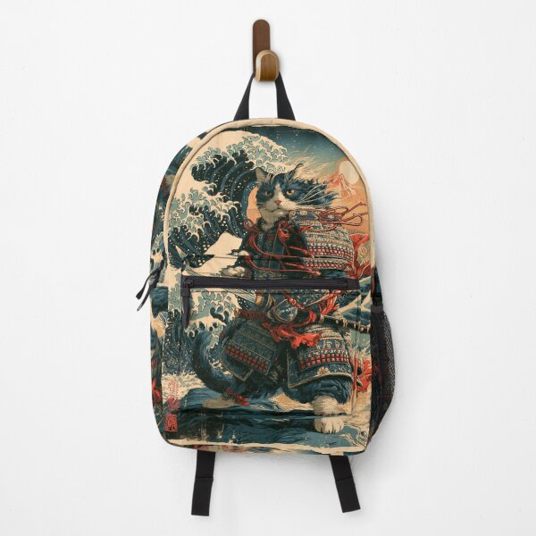 Item preview, Samurai Cat Japanese Ukiyo-e Warrior designed and sold by GrinGalore.