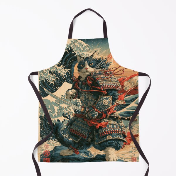 Item preview, Samurai Cat Japanese Ukiyo-e Warrior designed and sold by GrinGalore.