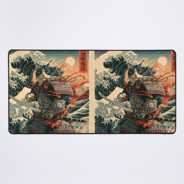 Item preview, Samurai Cat Japanese Ukiyo-e Warrior designed and sold by GrinGalore.