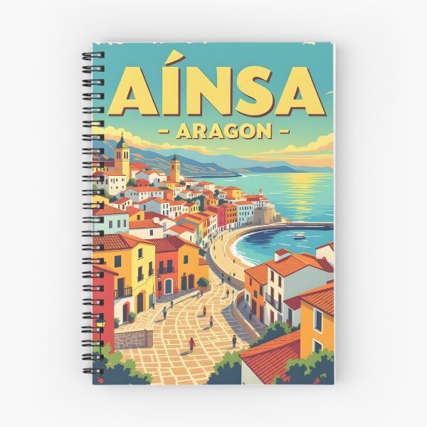 Item preview, Ainsa, Aragon, Spain: Vintage-Style Painterly Travel Poster designed and sold by LSVart.
