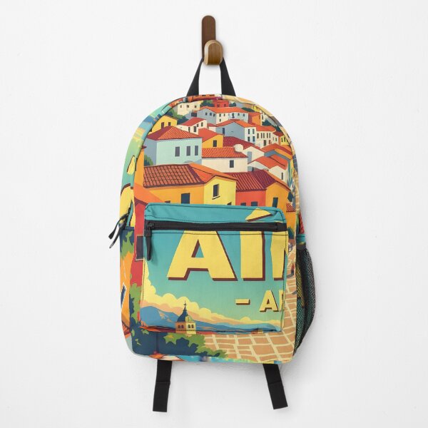 Item preview, Ainsa, Aragon, Spain: Vintage-Style Painterly Travel Poster designed and sold by LSVart.