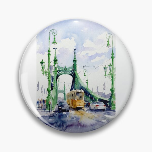 Item preview, Liberty Bridge Budapest, Yellow Tram designed and sold by caracatita75.