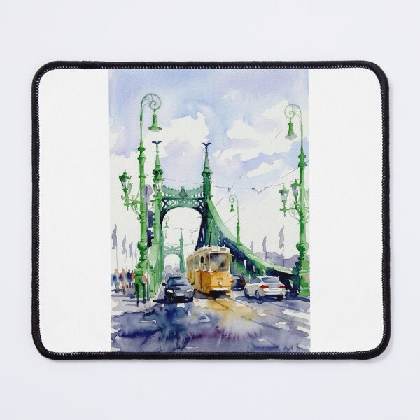 Item preview, Liberty Bridge Budapest, Yellow Tram designed and sold by caracatita75.