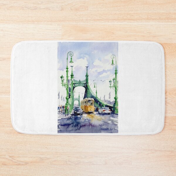 Item preview, Liberty Bridge Budapest, Yellow Tram designed and sold by caracatita75.