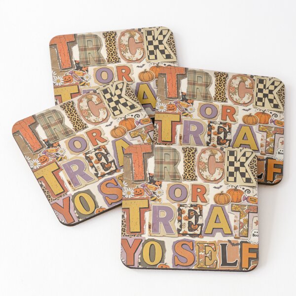 Item preview, Trick or Treat Yo Self – Retro Grunge Halloween Collage designed and sold by MOCH- ART.