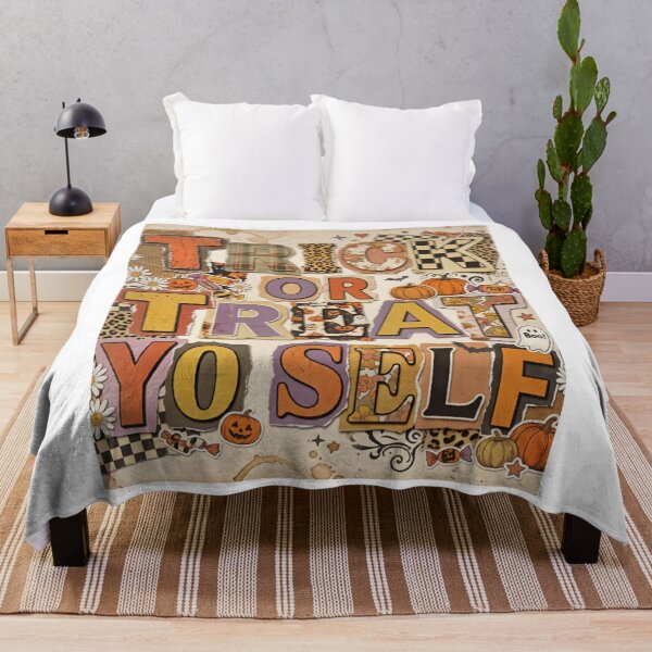 Item preview, Trick or Treat Yo Self – Retro Grunge Halloween Collage designed and sold by MOCH- ART.