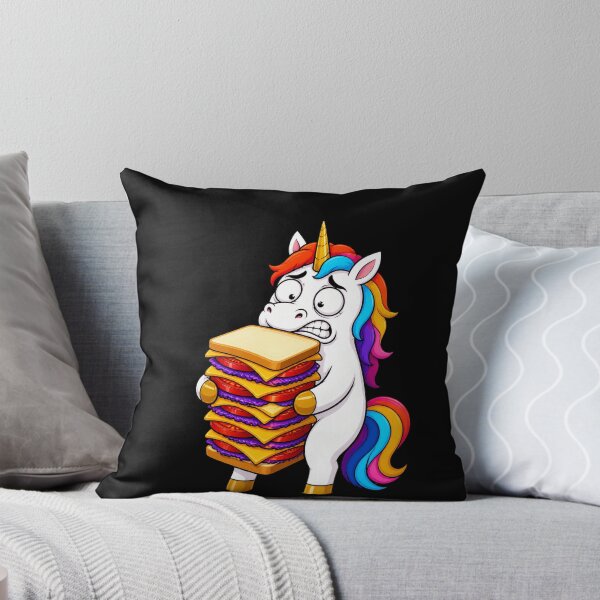 Item preview, Unicorn Eating Giant Sandwich Funny Cartoon Gift designed and sold by BoyleDesignShop.
