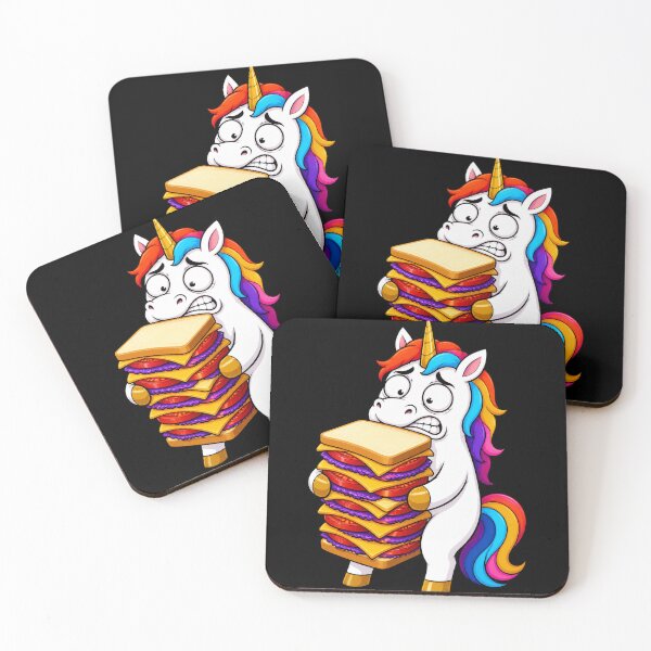 Item preview, Unicorn Eating Giant Sandwich Funny Cartoon Gift designed and sold by BoyleDesignShop.