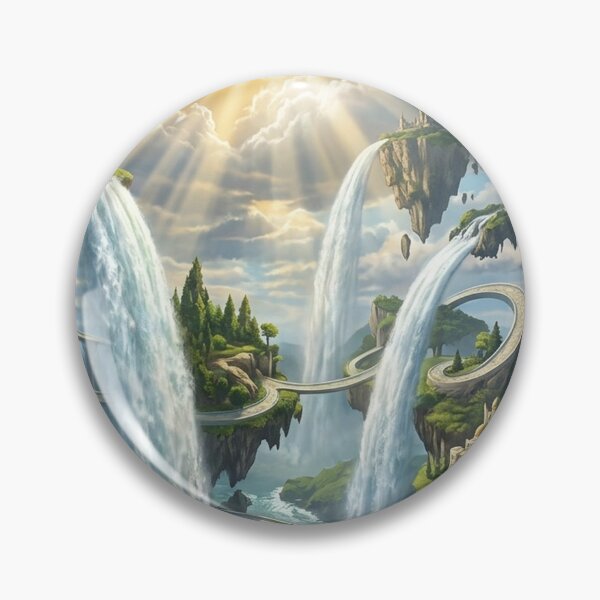 Item preview, Skybound Kingdom — Waterfalls Above the Clouds designed and sold by RoyArt0.