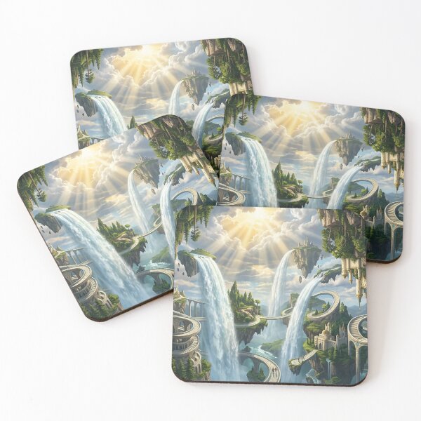 Item preview, Skybound Kingdom — Waterfalls Above the Clouds designed and sold by RoyArt0.