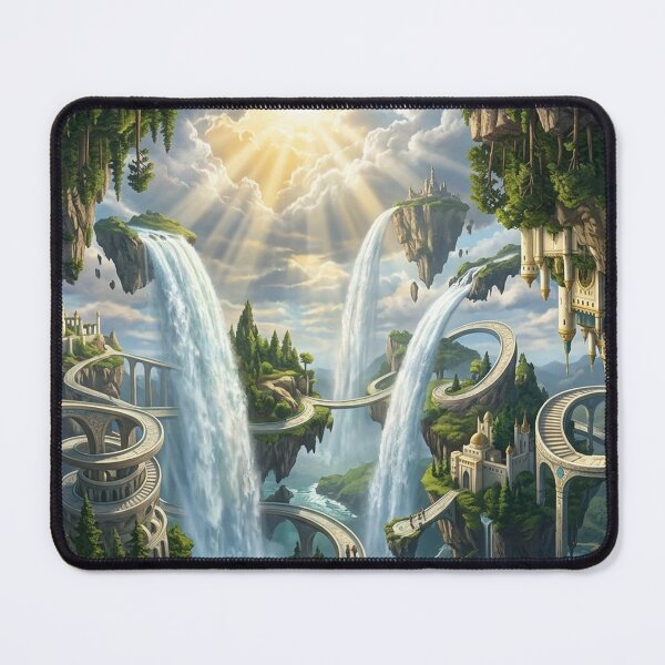 Item preview, Skybound Kingdom — Waterfalls Above the Clouds designed and sold by RoyArt0.
