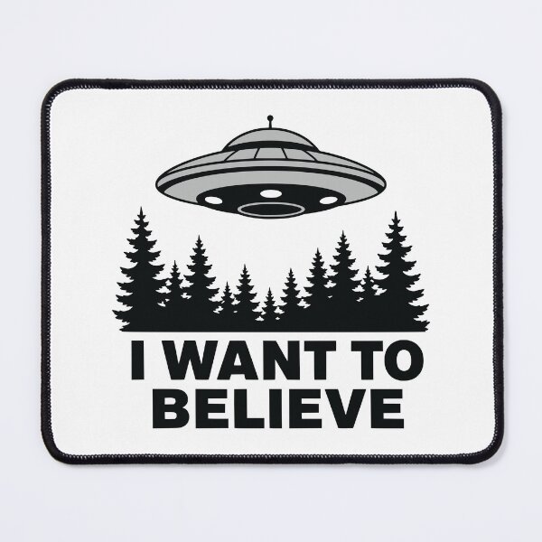 Item preview, I Want To Believe UFO Forest Alien designed and sold by Imaginationbeyond.