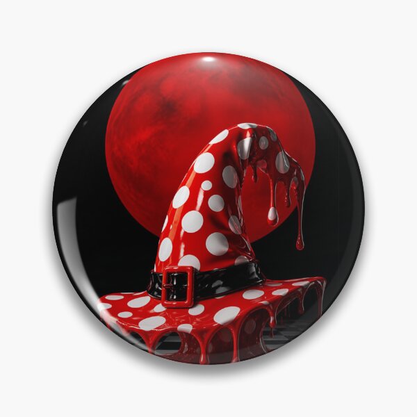 Item preview, Melting Polka Dot Witch Hat Blood Moon Pop Art designed and sold by YourColorsWall.