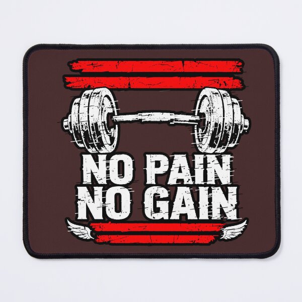 Item preview, No Pain, No Gain | Olympic Gym Bar Design designed and sold by AstronautMerch.
