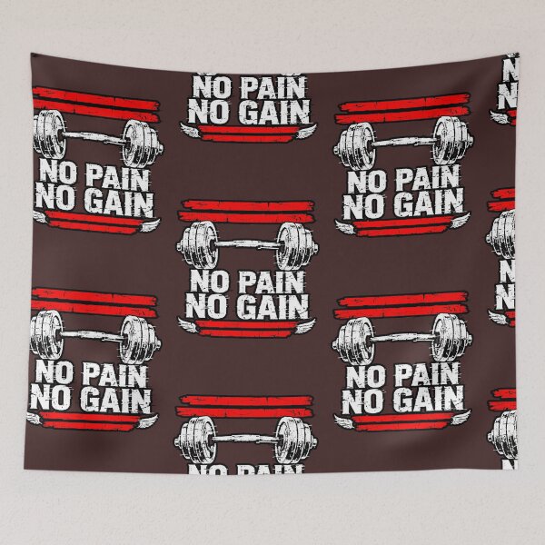 Item preview, No Pain, No Gain | Olympic Gym Bar Design designed and sold by AstronautMerch.