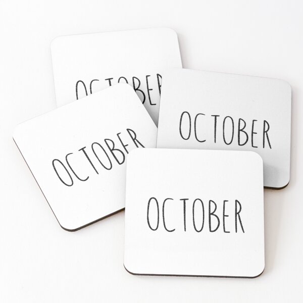 Item preview, Cute October Hand Lettered Typography Handwritten Monthly Artwork designed and sold by somimalikkk.