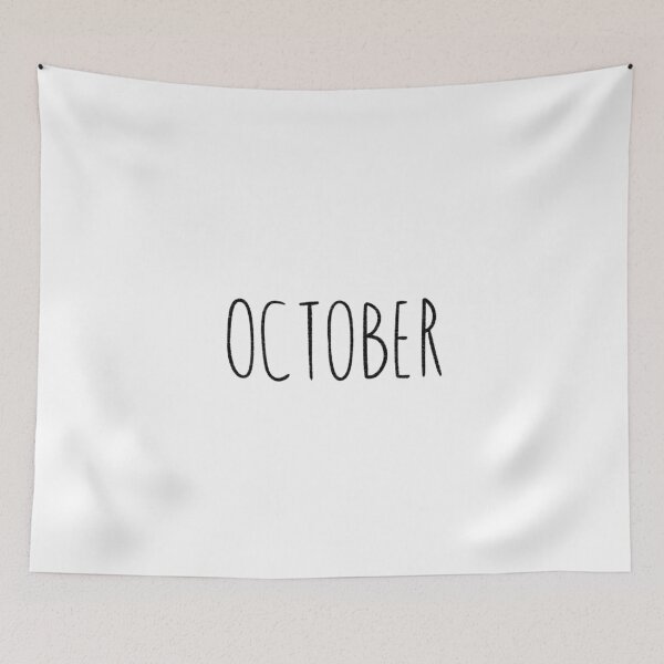Item preview, Cute October Hand Lettered Typography Handwritten Monthly Artwork designed and sold by somimalikkk.