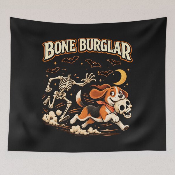 Item preview, Funny Halloween Beagle Skeleton Chase Dog Lover Graphic designed and sold by JerdbordinShop.
