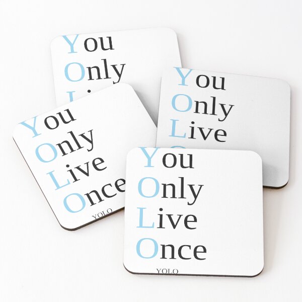 Item preview, YOLO — You Only Live Once Colorful Typography Art designed and sold by VzerosDigital.