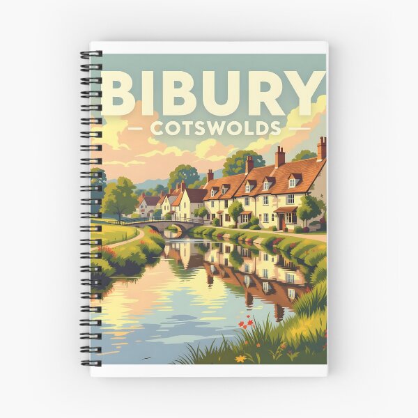 Item preview, Bibury, Cotswolds, England: Vintage-Style Painterly Travel Poster designed and sold by LSVart.