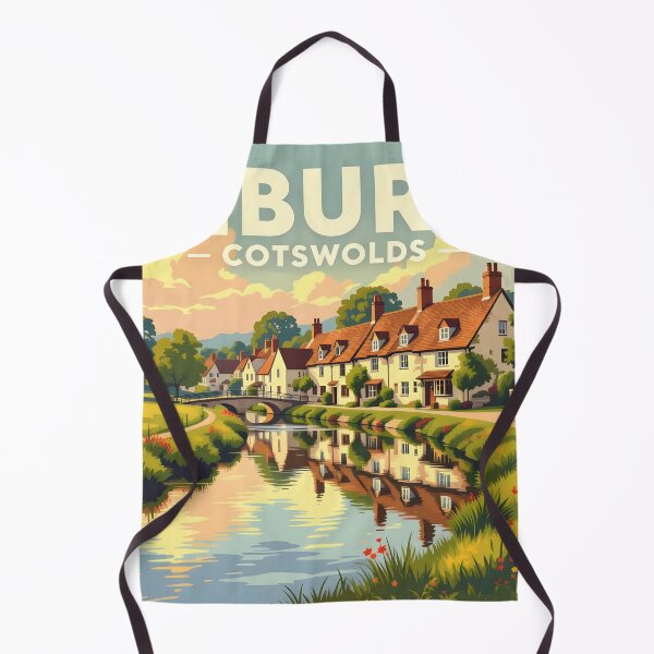 Item preview, Bibury, Cotswolds, England: Vintage-Style Painterly Travel Poster designed and sold by LSVart.