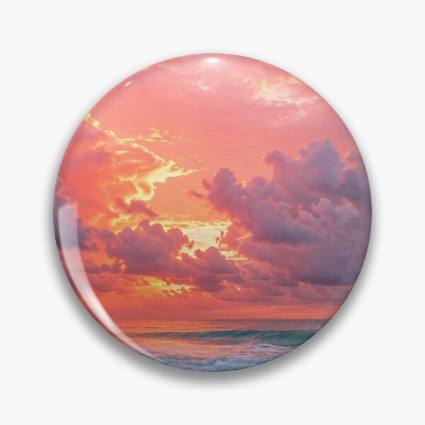 Item preview, Pink Sunset Over a Peaceful Ocean Beach designed and sold by Wild Bloom Paws.
