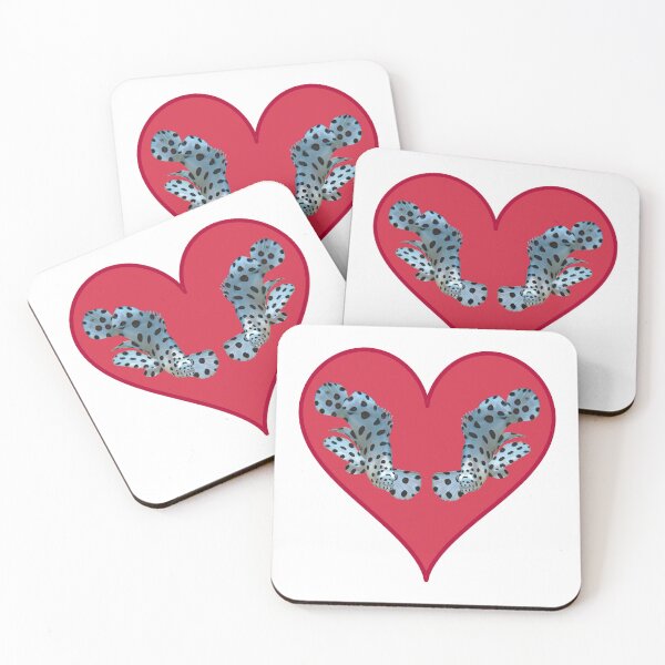 Item preview, Mirrored Panther Grouper Heart * Graphic Nature Illustration |  designed and sold by Photo & Design Ute Niemann.