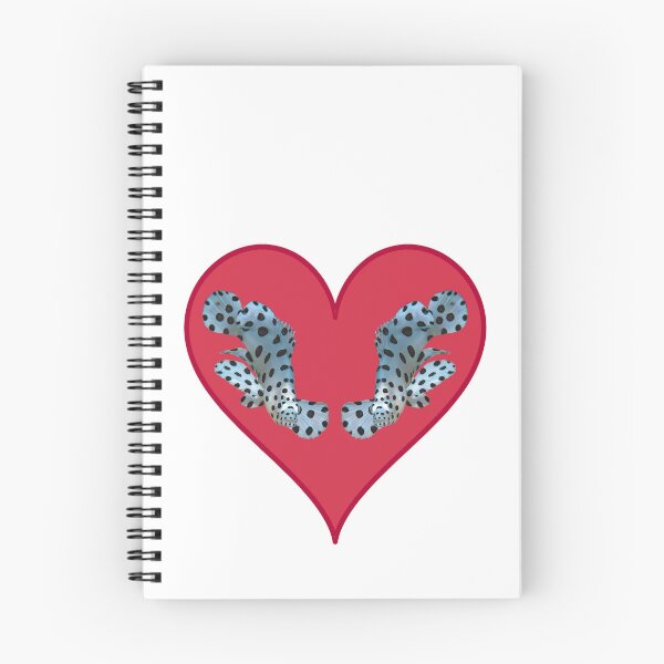 Item preview, Mirrored Panther Grouper Heart * Graphic Nature Illustration |  designed and sold by Photo & Design Ute Niemann.