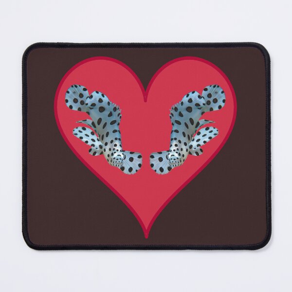 Item preview, Mirrored Panther Grouper Heart * Graphic Nature Illustration |  designed and sold by Photo & Design Ute Niemann.