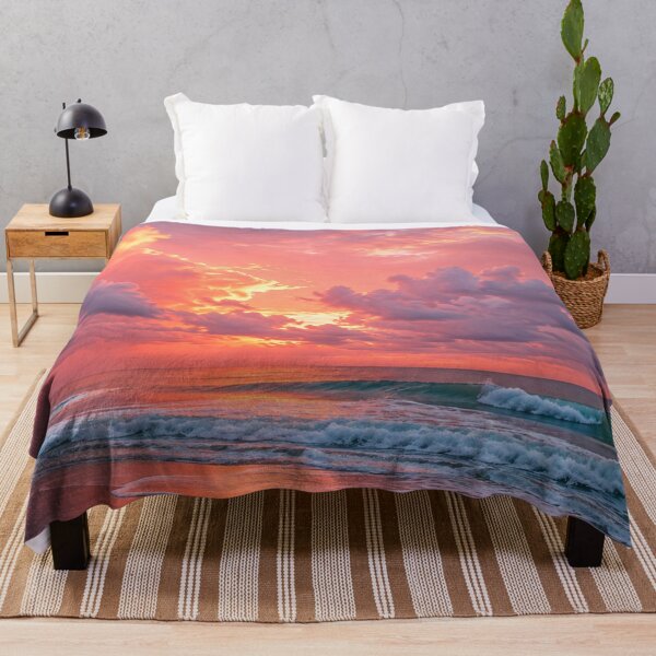 Item preview, Pink Sunset Over a Peaceful Ocean Beach designed and sold by Wild Bloom Paws.