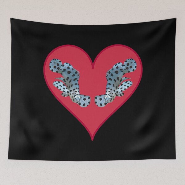 Item preview, Mirrored Panther Grouper Heart * Graphic Nature Illustration |  designed and sold by Photo & Design Ute Niemann.