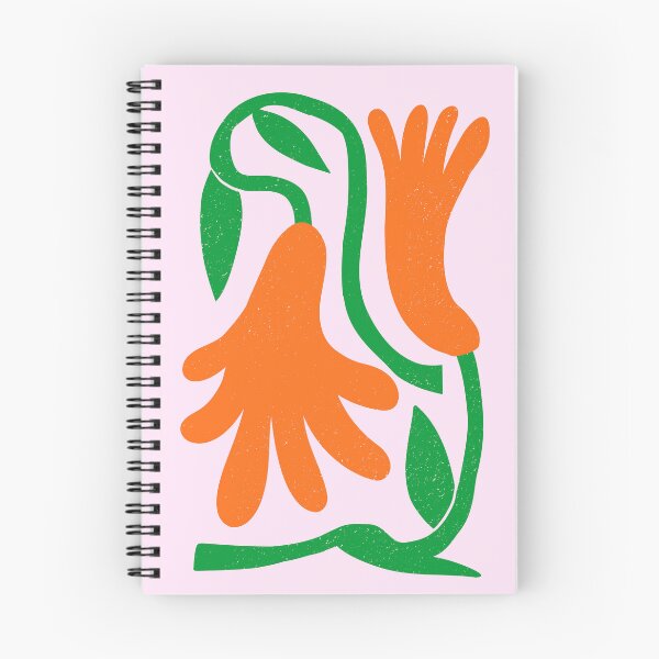 Item preview, Abstract Orange Flower Folk Art Print designed and sold by jianina-alondra.