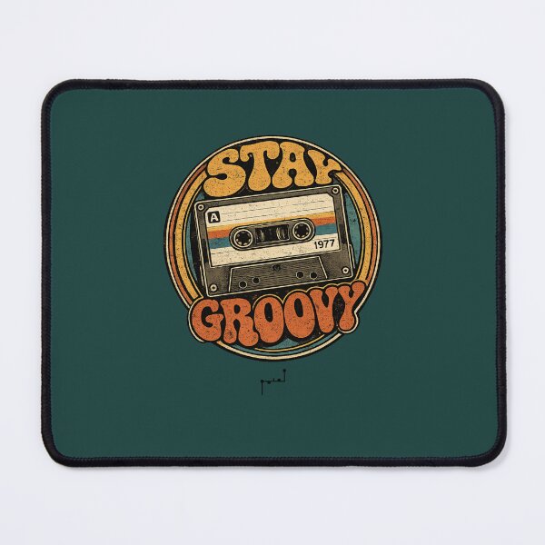 Item preview, Stay Groovy – Retro 70s Vintage Cassette Tape designed and sold by Musamem Designs.