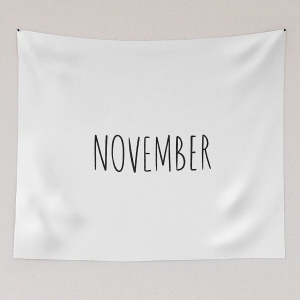 Item preview, Cute November Hand Lettered Typography Handwritten Monthly Artwork designed and sold by somimalikkk.