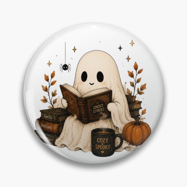 Item preview, Cozy Spooky Ghost Reader designed and sold by DustyCuriositie.