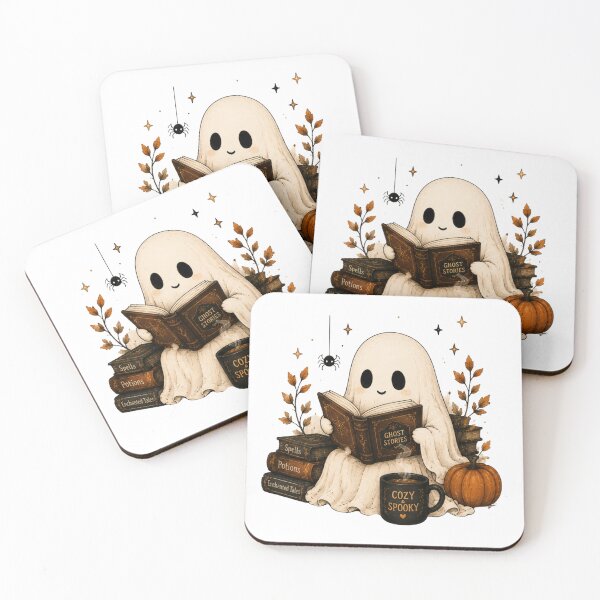 Item preview, Cozy Spooky Ghost Reader designed and sold by DustyCuriositie.