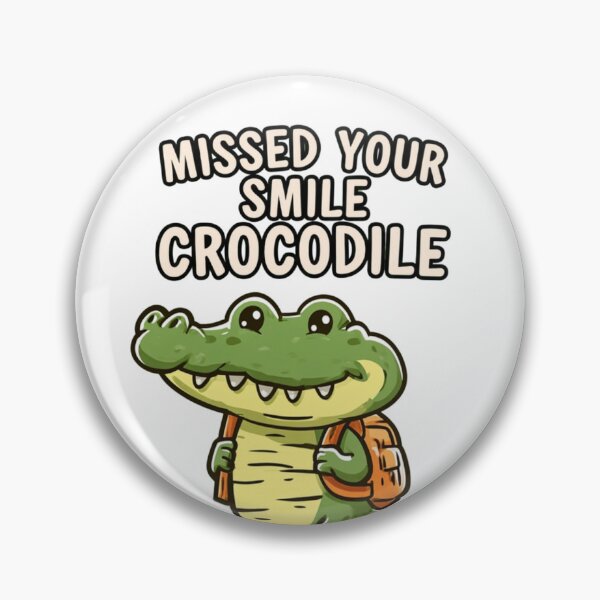 Item preview, Missed Your Smile Crocodile – Cute Crocodile with Backpack designed and sold by AceEye.