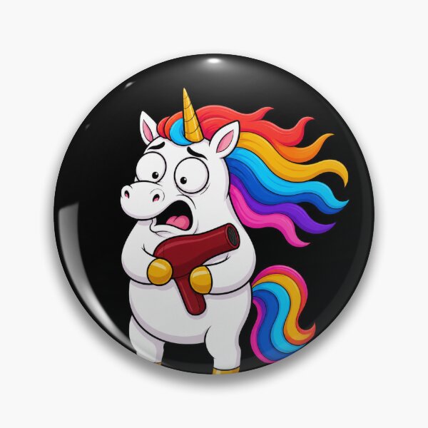 Item preview, Unicorn Hair Dryer Chaos Funny Cartoon Gift designed and sold by BoyleDesignShop.