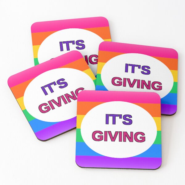 Item preview, It's Giving Sticker designed and sold by RedRubyBubble.