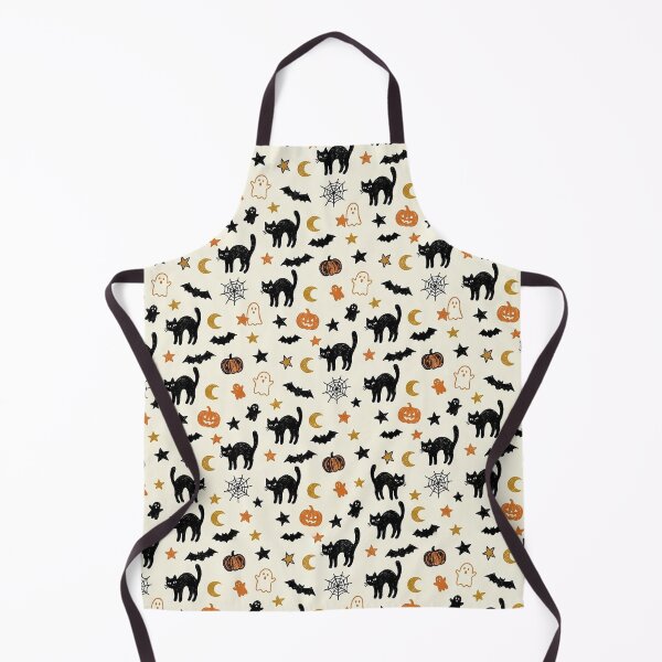 Item preview, Spooky Cats - Hand Drawn Seamless Halloween Pattern designed and sold by inkaylindesign.