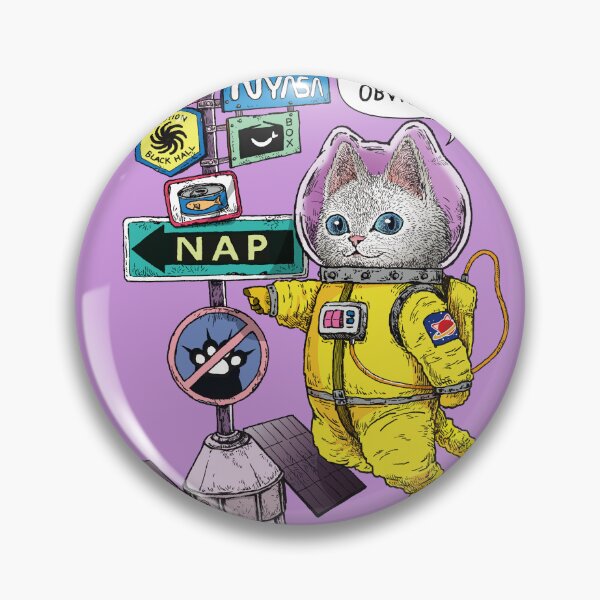 Item preview, COSMIC MEOW #05: Space Signpost and Cat Astronaut designed and sold by Neco Uchoo!.