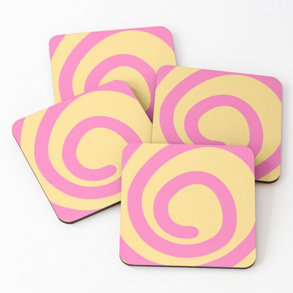 Item preview, Pink Yellow Retro Swirl Spiral Art designed and sold by jianina-alondra.