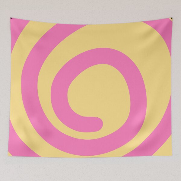 Item preview, Pink Yellow Retro Swirl Spiral Art designed and sold by jianina-alondra.